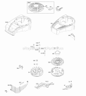Blower Housing CoverGuards Flywheel Rewind Starter Diagram and Parts List for 122Q02-0135-B1  Briggs and Stratton Engine